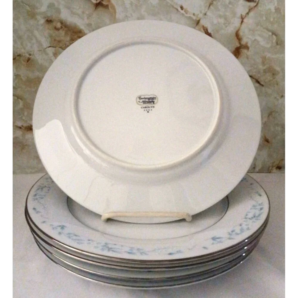 4 Vintage Noritake Fine China Carolyn 2693 Dinner Plates 1977-1996